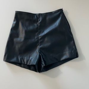 Leather shorts
